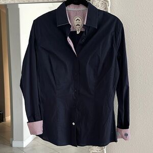 Ganesh Navy Button Down Shirt